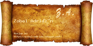 Zobel Adrián névjegykártya